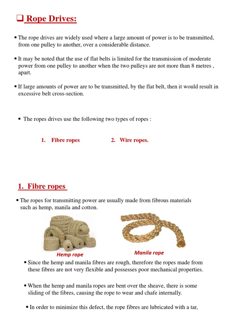 Rope Drives PDF Belt (Mechanical) Rope