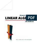Linear Algebra: Answers To Exercises