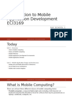 Introduction To Mobile Application Development ECI3169: Day School 1