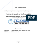 Peer Reviewed Papers from Technium Intl Conf 2019