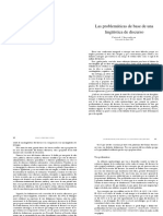 Las Problematicas de Base de Una Linguistica Del Discurso Charaudeau