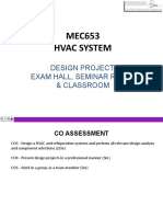 MEC653 Hvac System: Design Project: Exam Hall, Seminar Room & Classroom