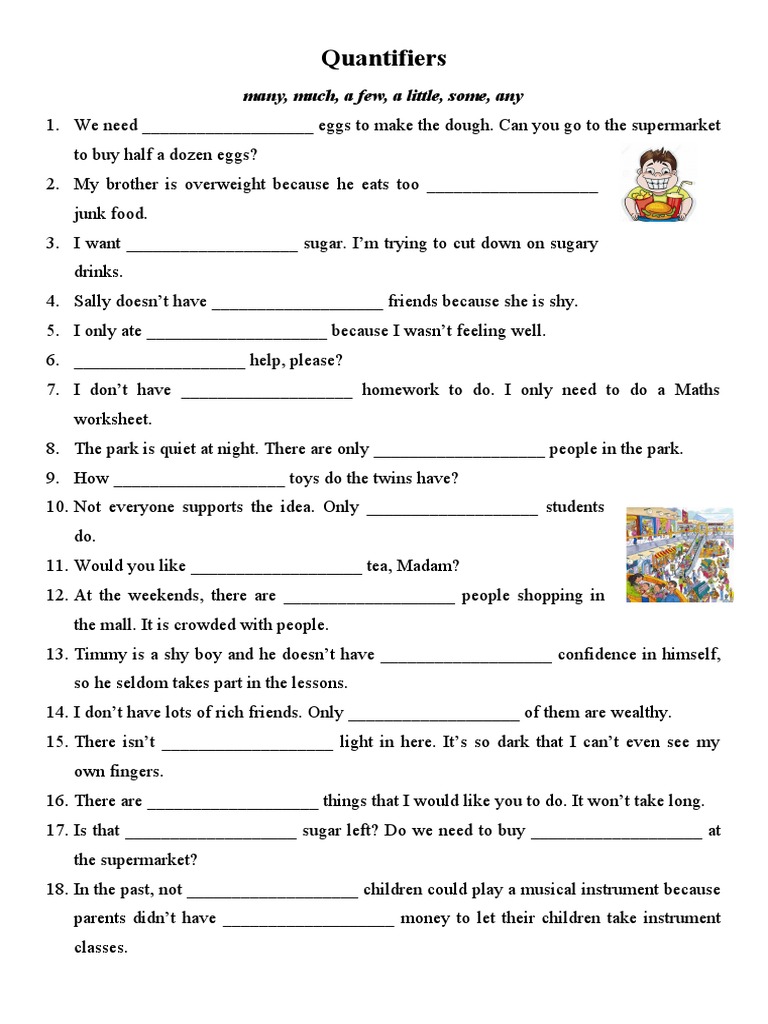 Quantifiers Exercises with Answers | PDF