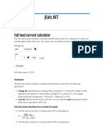 Motor Full Load Current Calculator