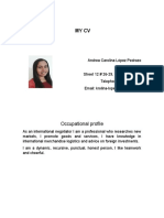 My CV: Occupational Profile