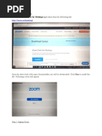 Zoom Client For Meetings: Step 1: Download Zoom Download Application From The Following Link