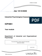Tutorial Letter 101/0/2020: Industrial Psychological Assessment