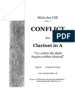 Malcolm Hill - Conflict For A Clarinet PDF