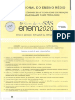 1º Simulado SAS ENEM 2020 - 1º Dia