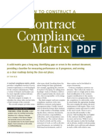 How To Constructs A Contract Compliance Matrix by Tom Reid