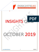 Insights October 2019 Current Affairs Quiz Compilation