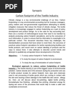 Synopsis Carbon Footprint of The Textile Industry