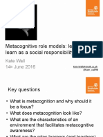 Metacognitive Role Models: Learning To Learn As A Social Responsibility