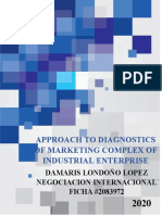 Approach To Diagnostics of Marketing Complex of Industrial Enterprise