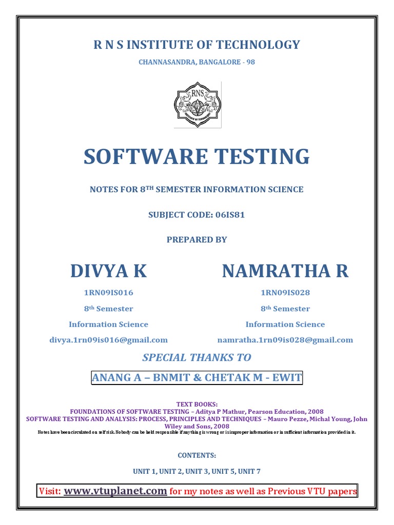 ST - Notes (By Divya - Rnsit) PDF | PDF