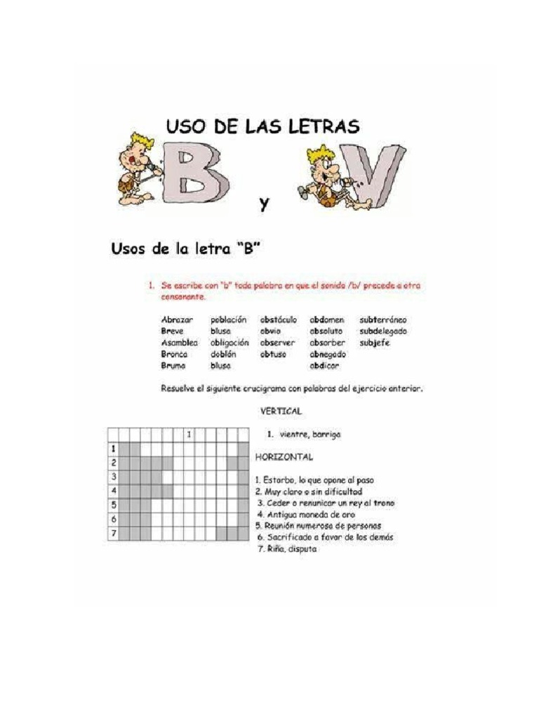 Actividades Del Uso de La B y V | PDF