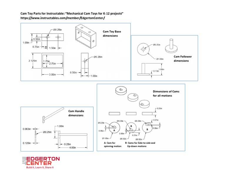 Cam Toy Dimensioned Drawings | PDF