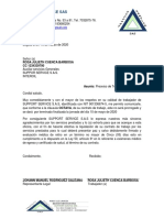 Preaviso de Terminacion de Contrato Clausula Octava Support PDF