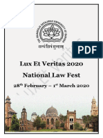 Lux Et Veritas 2020 National Law Fest: 28 February - 1 March 2020