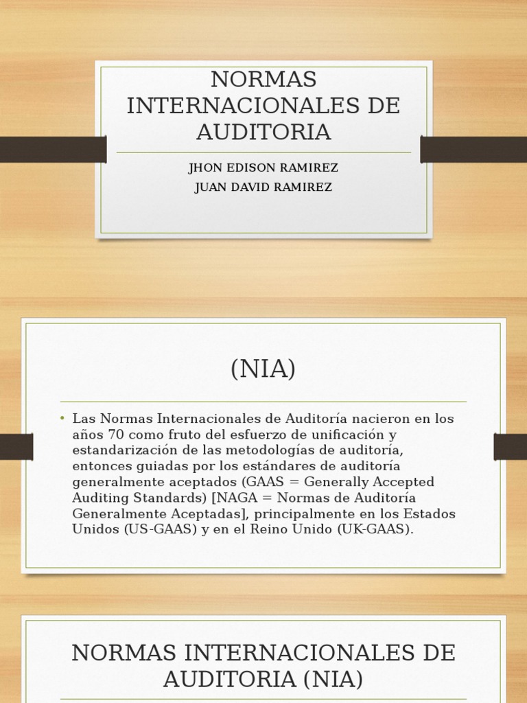 Normas Internacionales de Auditoria | PDF | Auditoría | Contralor
