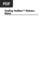 Trading Toolbox™ Release Notes