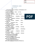 Intermediate - Part 1: Pick The Most Close Words in Meaning