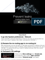 Prevent Leaks: (Routing Tables Hack)