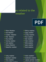 Adjectives Related To The Weather