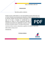 Carta Inicio de Clases Nueva Fecha 9 Marzo PDF