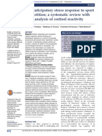 The Anticipatory Stress Response To Sport Competition A Systematic Review With Meta-Analysis of Cortisol Reactivity