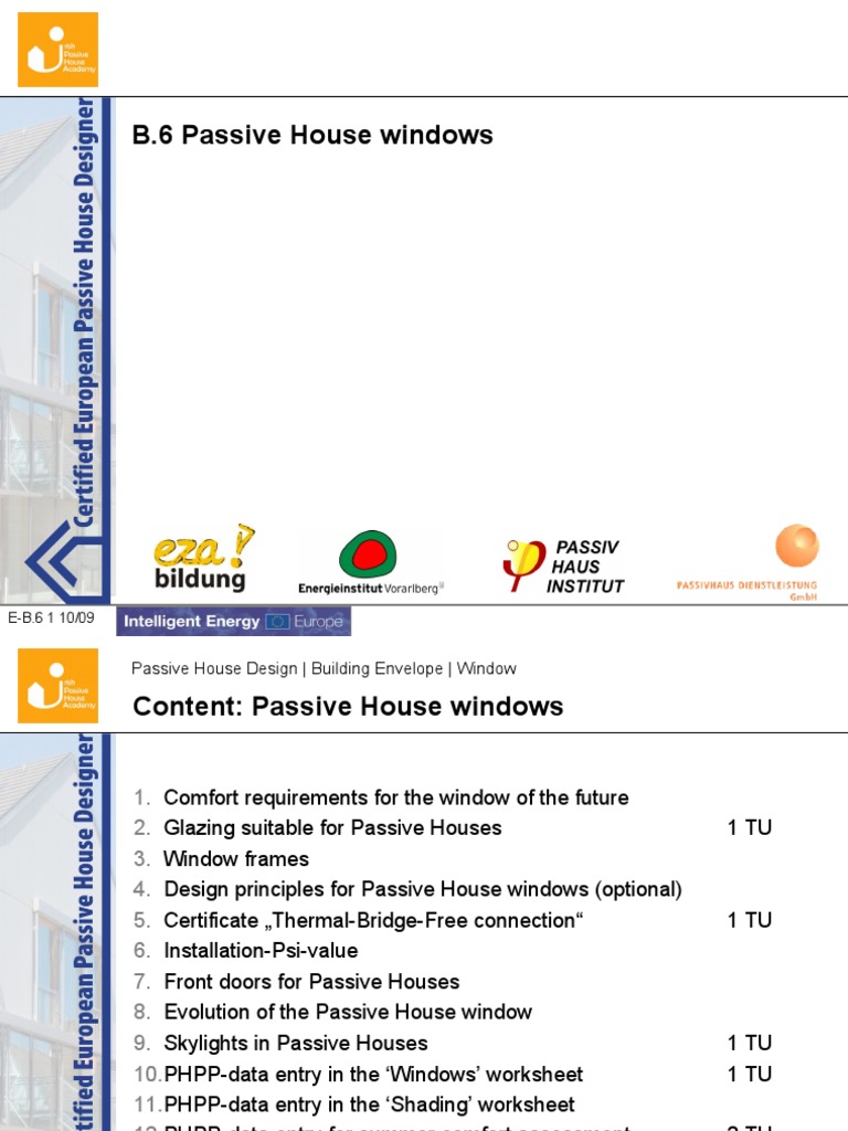 Passive House Window Guide | PDF | Window | Construction Law