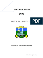 Ruaha Law Review (RLR) : Vol. 5-6, No. 1 (2017-2018)