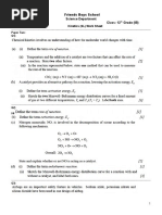 Unit Six Kinetics SL Paper Two Work Sheet