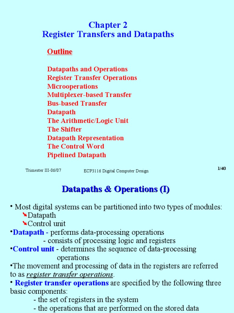 Register Transfers in Digital Design | PDF | Bit | Digital Electronics