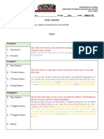 Final Version Format Writer