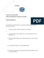 Cuestionario Deportivo Del Club Libertad Oriente