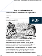 La Depresión y El Vacío Existencial Como Forma de Dominación Capitalista