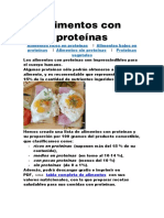 Alimentos Con Proteínas