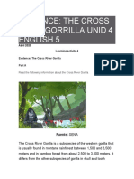 Evidence: The Cross River Gorrilla Unid 4 English 5: Abril 2020