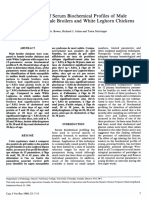 Comparison of Serum Biochemical Profiles of Male