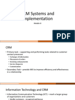 CRM Systems and Implementation Module 8