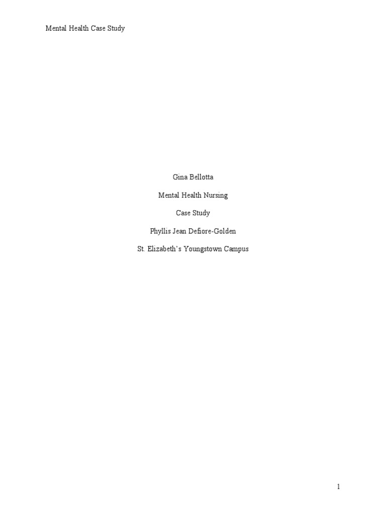Case Study | PDF | Mania | Major Depressive Disorder