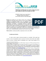 A Comunicação Do Ministério Da Educação Nas Redes Sociais Facebook e Twitter Uma Análise Do Mês de Novembro de 2015