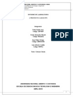 Informe - Laboratorio 1 Proyecto de Ingenieria