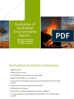 Evolution of Australian Environments