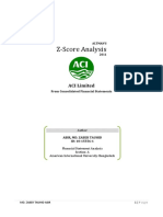 ALTMAN S Z-Score Analysis ACI Limited PDF