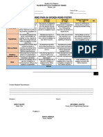 RUBRICS FOR SPOKEN WORD POETRY