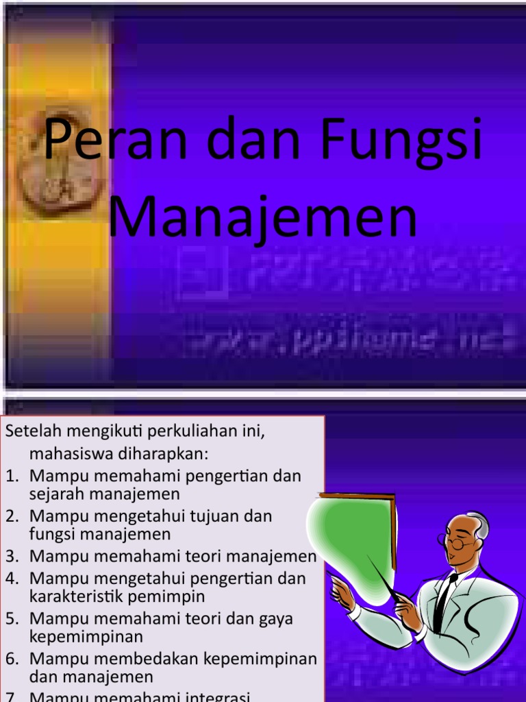 Fungsi Dan Peran Manager | PDF | Pengembangan Diri