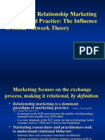 Advances in Relationship Marketing Thought and Practice: The Influence of Social Network Theory