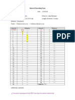 Interval Recording Form: Example